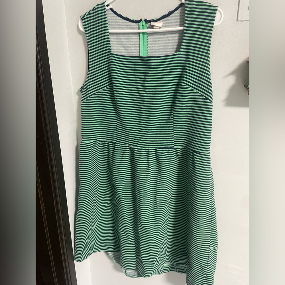 Green Striped Sleeveless XL Merona dress